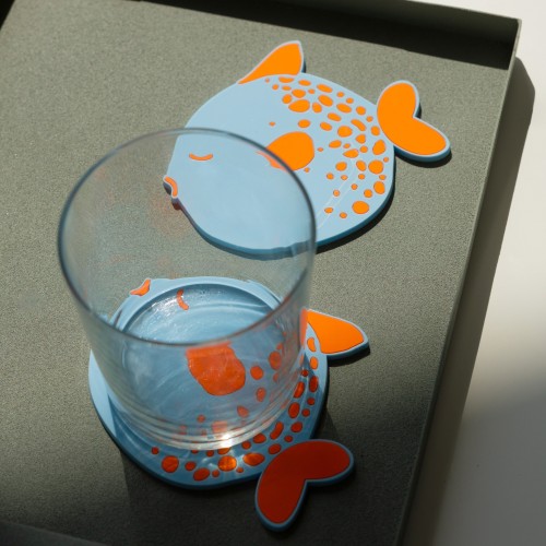 Helio Ferretti | Coasters | Pufferfish | Set of 4