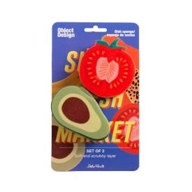 Helio Ferretti | Dual Sided Kitchen Sponges | Veggie Mix | Set of 2