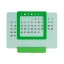 Helio Ferretti | Acrylic 365-Day Desk Calendar | Light Blue/Green