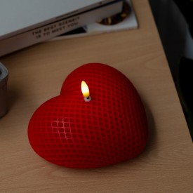 Helio Ferretti | LED Candle | Love Heart | Red