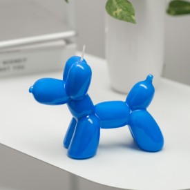 Helio Ferretti | Balloon Dog Candle | Electric Blue
