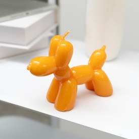 Helio Ferretti | Balloon Dog Candle | Orange
