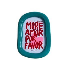 Helio Ferretti | Organic Oval Photo Frame | Gloss Green