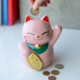 Helio Ferretti | Money Box | Lucky Cat | Pink