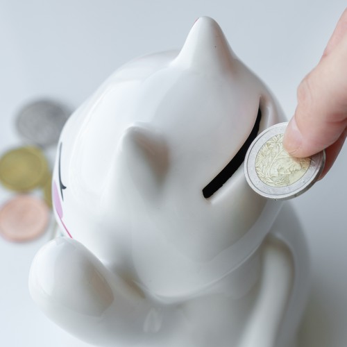 Helio Ferretti | Money Box | Lucky Cat | White