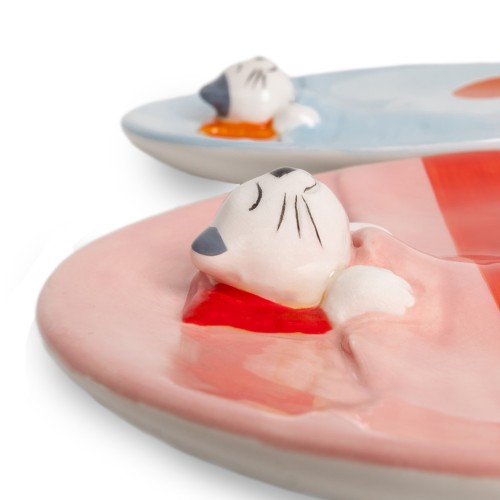 Helio Ferretti | Trinket Tray | Napping Cat | Pink