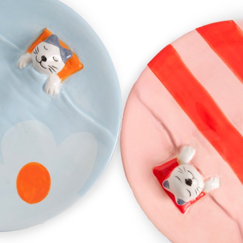 Helio Ferretti | Trinket Tray | Napping Cat | Pink