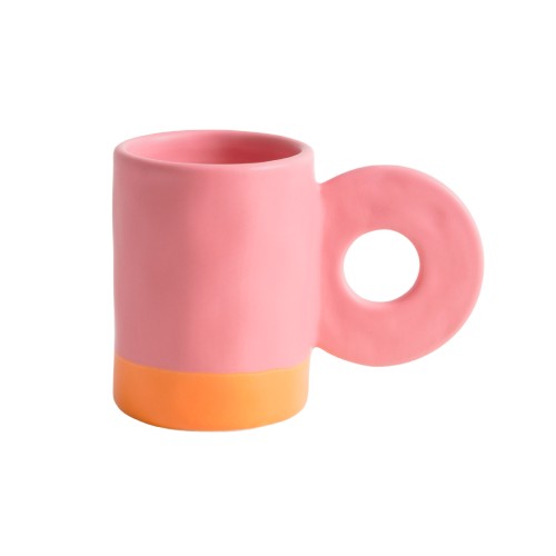 Helio Ferretti | Ceramic Mug with Statement Handle | Pink