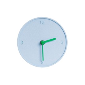 Helio Ferretti | Round Minimal Mantel Clock | Pastel Blue