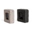Helio Ferretti | Square Stone-Look Mantel Clock | Black