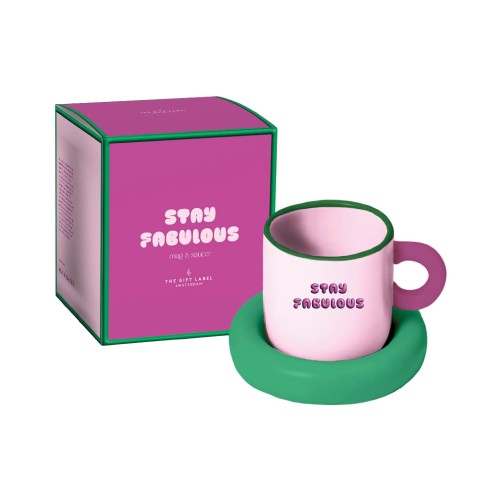 The Gift Label | Living Collection | Mug & Saucer | Stay Fabulous