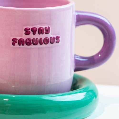 The Gift Label | Living Collection | Mug & Saucer | Stay Fabulous