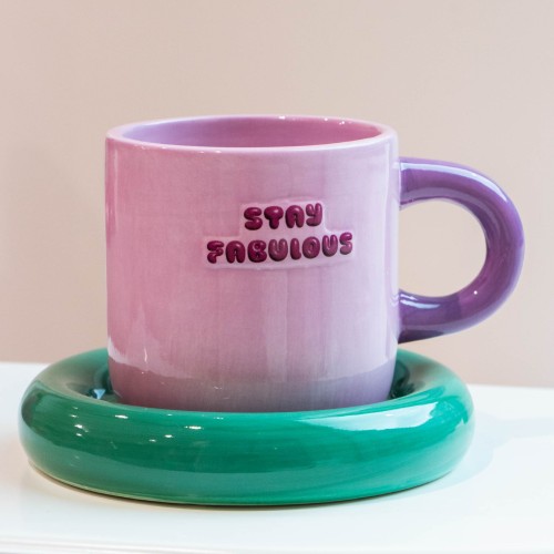 The Gift Label | Living Collection | Mug & Saucer | Stay Fabulous