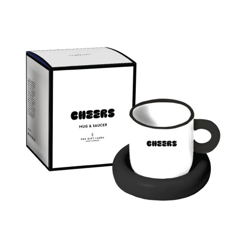 The Gift Label | Living Collection | Mug & Saucer Set | Cheers