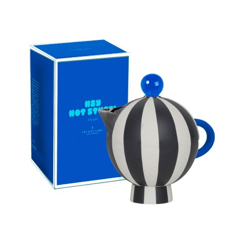 The Gift Label | Living Collection | Teapot | Black & White Stripes