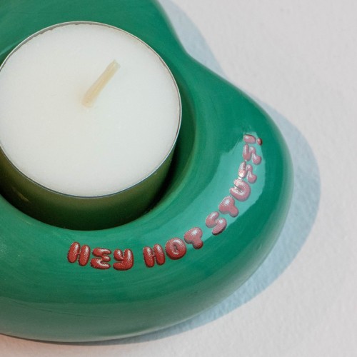 The Gift Label | Living Collection | Tealight Holder | Heart | Green