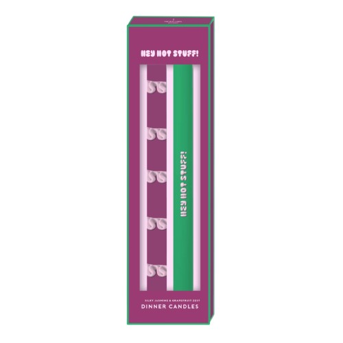 The Gift Label | Living Collection | Dinner Candles | Hey Hot Stuff! | Set of 2