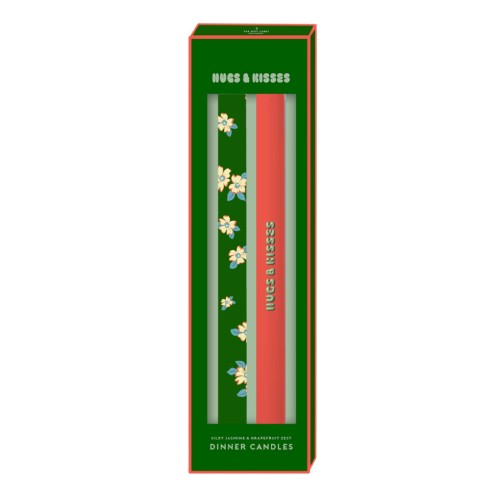 The Gift Label | Living Collection | Dinner Candles | Hugs & Kisses | Set of 2