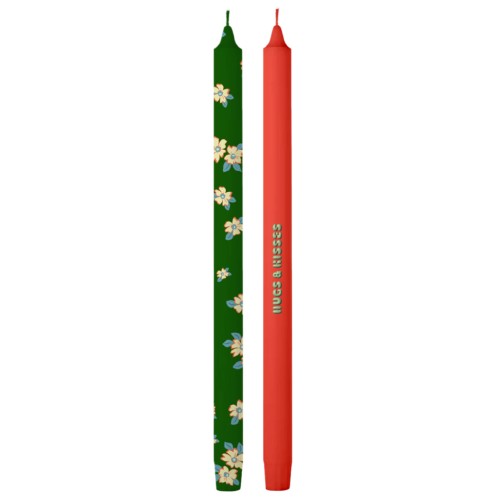 The Gift Label | Living Collection | Dinner Candles | Hugs & Kisses | Set of 2