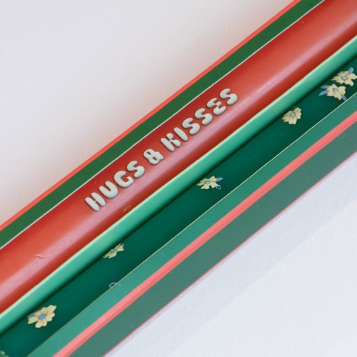 The Gift Label | Living Collection | Dinner Candles | Hugs & Kisses | Set of 2