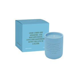 The Gift Label | Studio Collection | Cement Candle | Your Vibes are Amazing | Blue | 170g