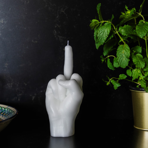 CandleHand | 'F*ck you' Candle | White