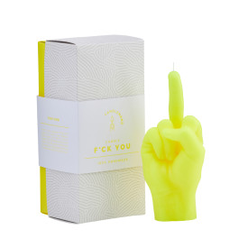 CandleHand | 'F*ck you' Candle | Neon Yellow
