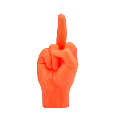 CandleHand | 'F*ck you' Candle | Neon Orange