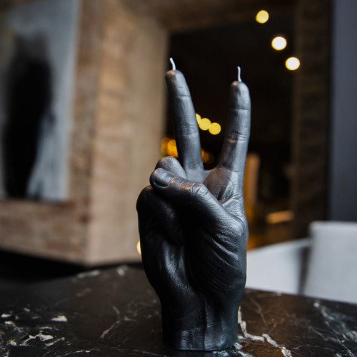 CandleHand | 'Peace' Candle | Black