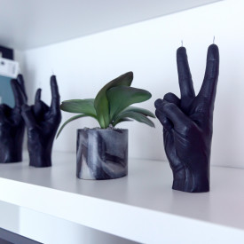 CandleHand | 'Peace' Candle | Black