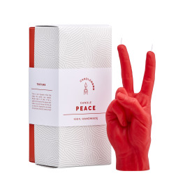 CandleHand | 'Peace' Candle | Red