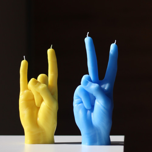 CandleHand | 'Peace' Candle | Blue