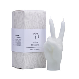 CandleHand | 'Peace' Candle | White