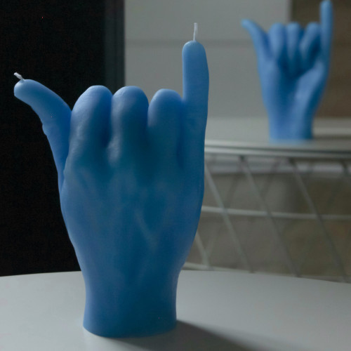CandleHand | 'Shaka' Candle | Blue