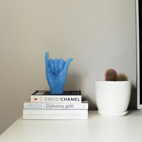 CandleHand | 'Shaka' Candle | Blue