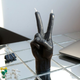 CandleHand | 'Peace' Candle | Black | Small