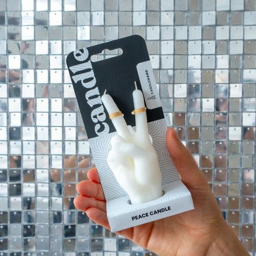CandleHand | 'Peace' Candle | White | Small