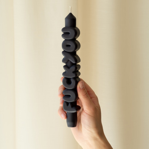 CandleHand | 'F*ck You' Taper Candle | Black