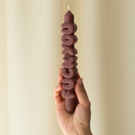 CandleHand | 'F*ck You' Taper Candle | Mocha