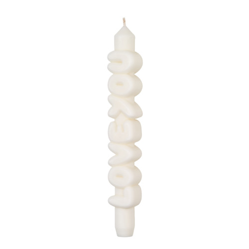 CandleHand | 'Love You' Taper Candle | White