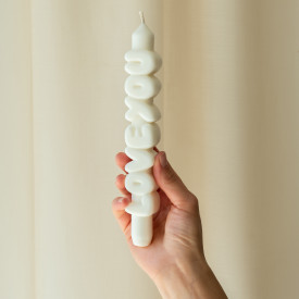 CandleHand | 'Love You' Taper Candle | White