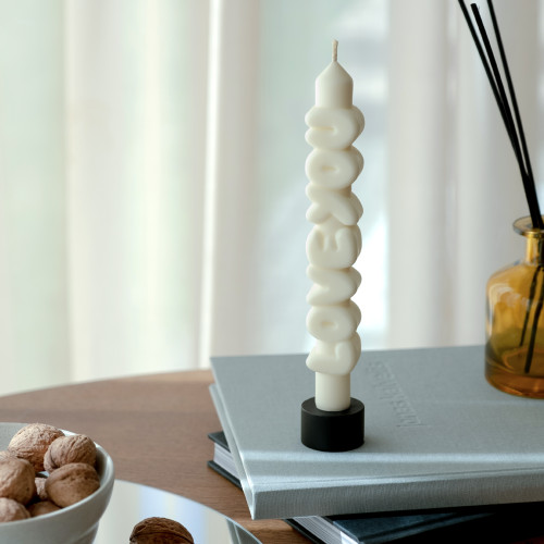 CandleHand | 'Love You' Taper Candle | White