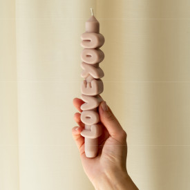 CandleHand | 'Love You' Taper Candle | Cream