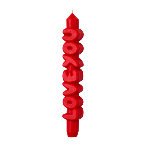 CandleHand | 'Love You' Taper Candle | Red