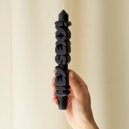 CandleHand | 'Hey Sexy!' Taper Candle | Black