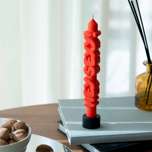 CandleHand | 'Hey Sexy!' Taper Candle | Orange