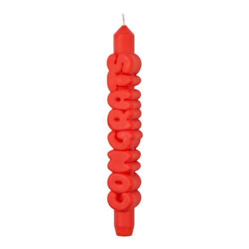 CandleHand | 'Congrats' Taper Candle | Orange