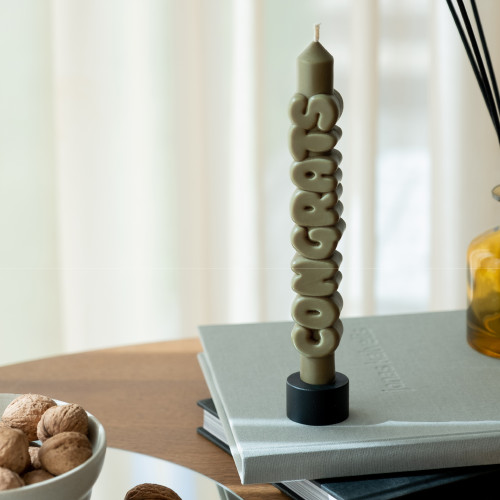 CandleHand | 'Congrats' Taper Candle | Olive CandleHand | 'Congrats' Taper Candle | Olive