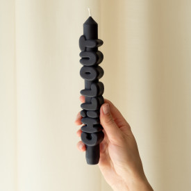 CandleHand | 'Chill Out' Taper Candle | Black