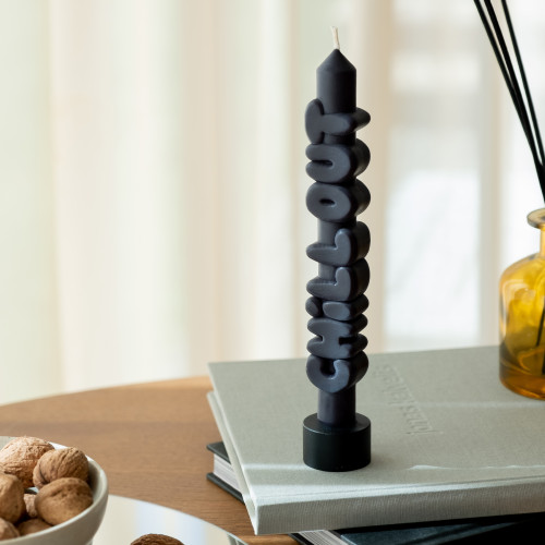CandleHand | 'Chill Out' Taper Candle | Black